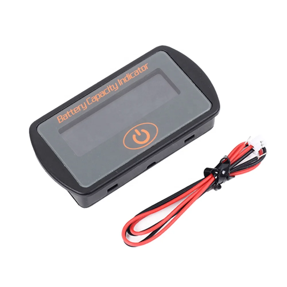 LY7S 12V/24V Adjustable LCD Car Lead-Acid Lithium Battery Voltmeter Voltage Tester Touch-Type Voltage Battery Capacity Indicator