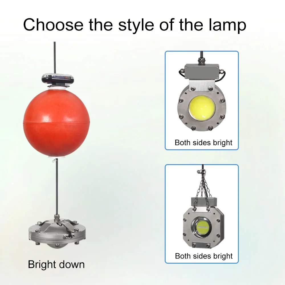 IP68 Ocean Night Fish Suspended Fishing Light Equipment 200W LED Underwater Fishing Attraction Light