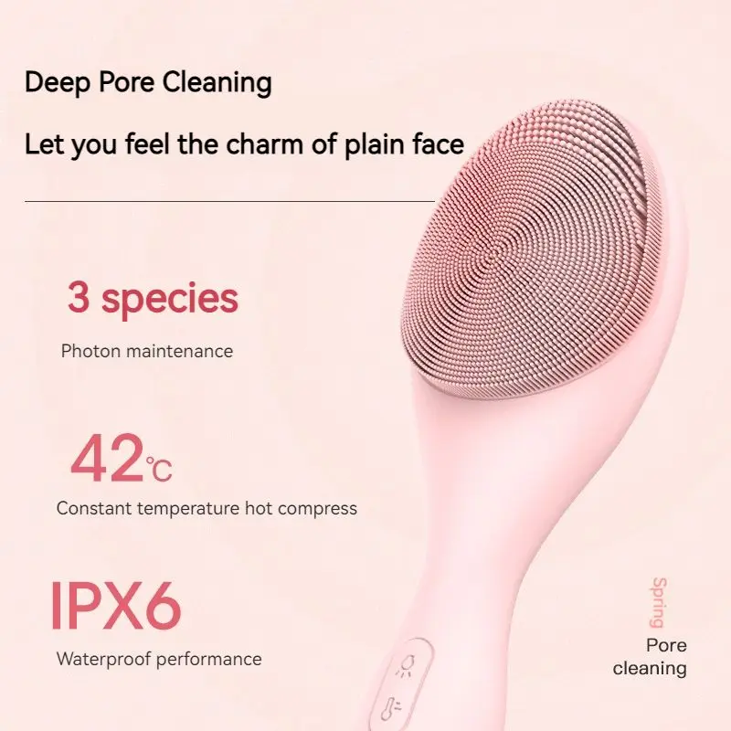 Factory Direct Face Washing Brush Facial Cleansing Recharge Led Vibration Photon Beauty Device With Price