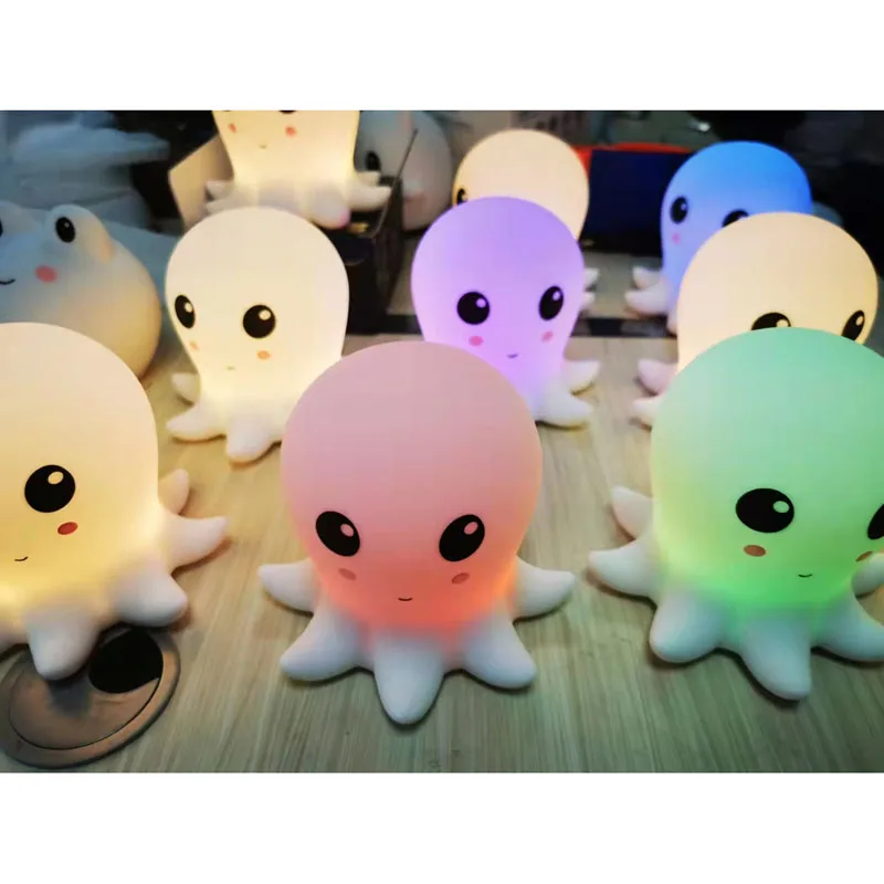 New Arrival silicone Octopus shape night light toy for promotions gifts giveaways  home decoration