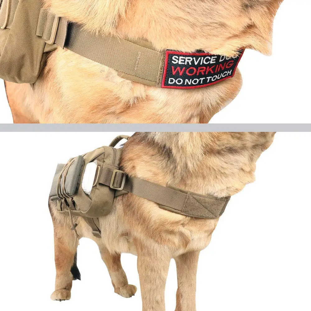 Custom wholesale private logo large dog pack hound dog saddle bag dog vest harness backpack with bag large