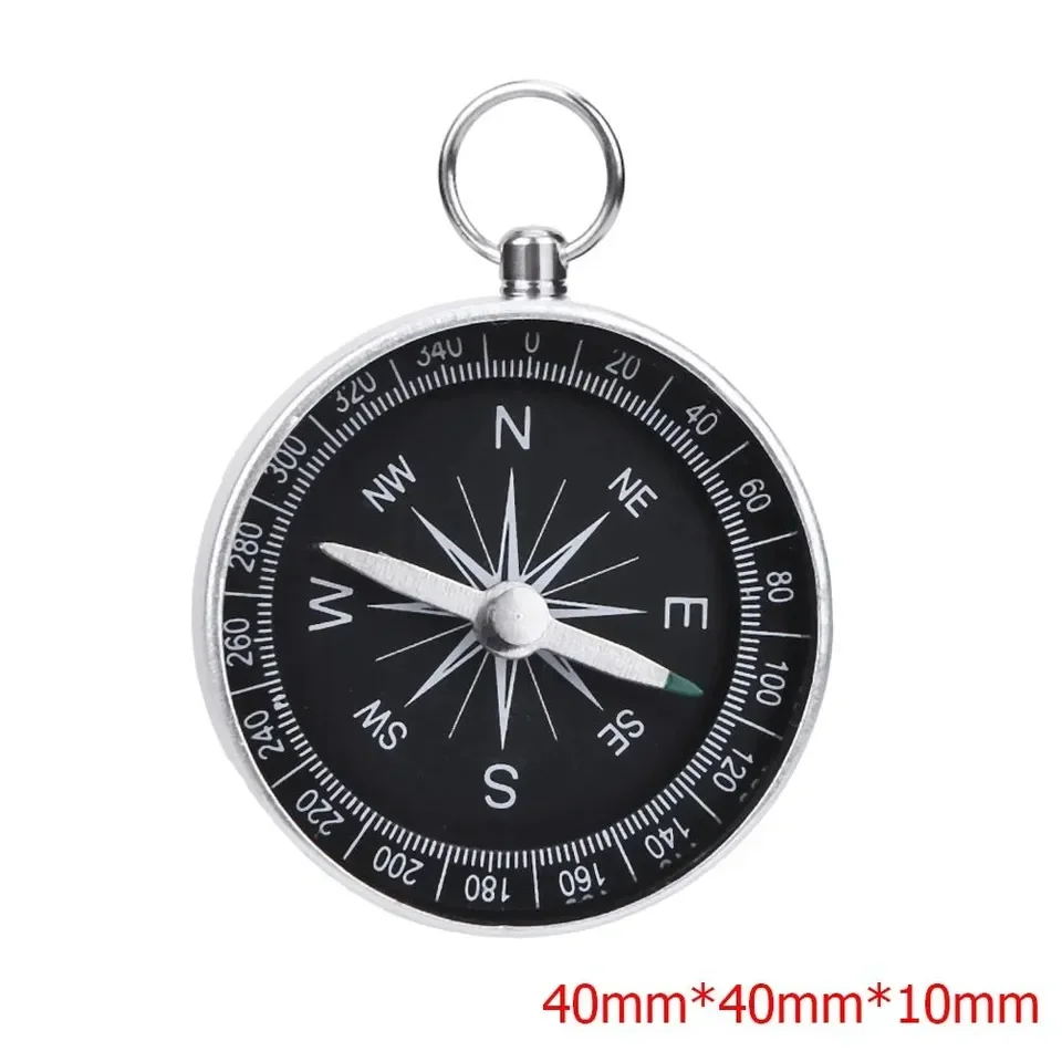 Portable Aluminum Lightweight Emergency Compass Outdoor Survival Compass Tool G44-2 Navigation Wild Tool Black