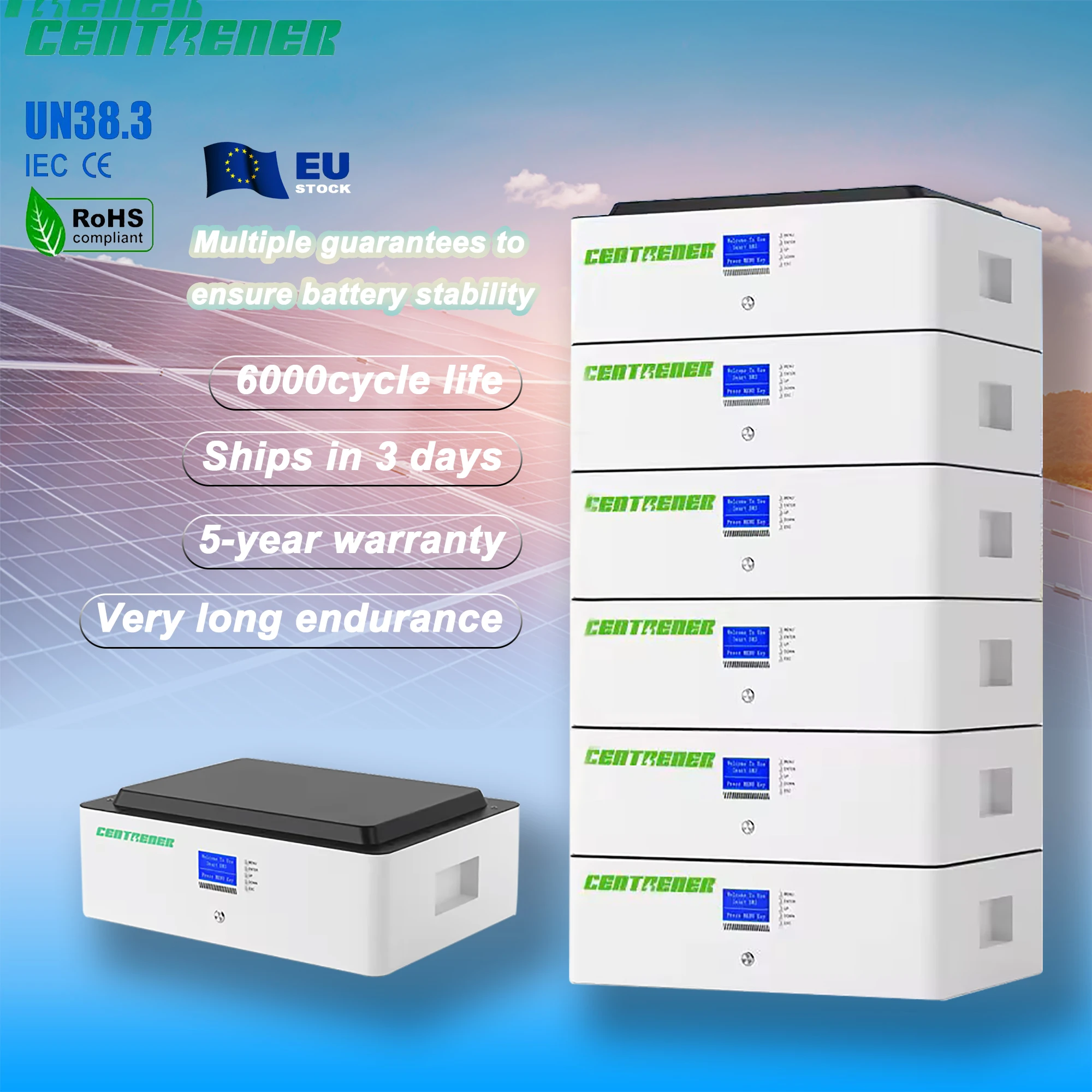 Backup power Storage system 48v 100ah lithium ion battery pack 200ah 400ah 500ah lifepo4 25 kwh Stackable smart BMS battery