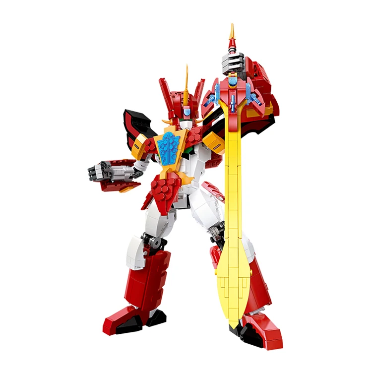 wholesale building blocks educational toys for kids plastic assembly action figure toys plastic Transforming Mech Robot