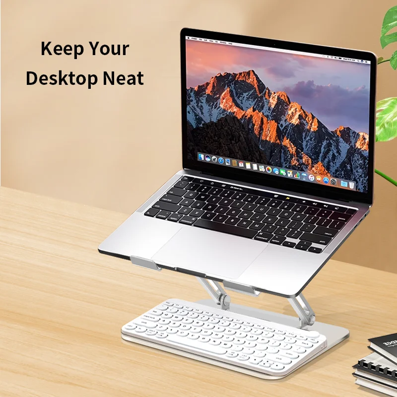 Customized 360 rotation folding laptop desktop holder aluminum alloy height adjustable laptop stand for tablet PC Macbook