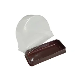 The latest design dome transparent lid disposable plastic Swiss roll cake case accepted for customization