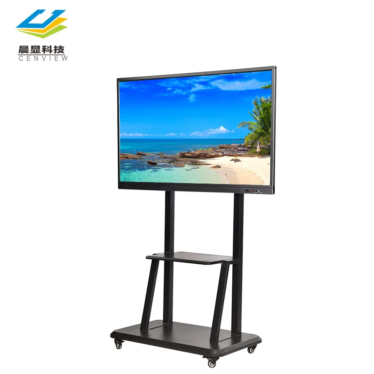 newest Cenview hotel meeting room digital signage wireless touch screen bezel sided wall monitor floor stand information kiosk