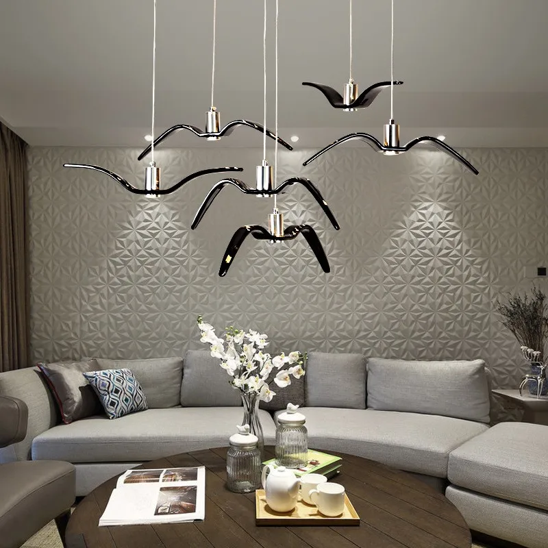 
Nordic Modern Design Mini Creative Lights Decoration Seagull shape Chandelier Pendant Lamp Light For Restaurant Living Room 