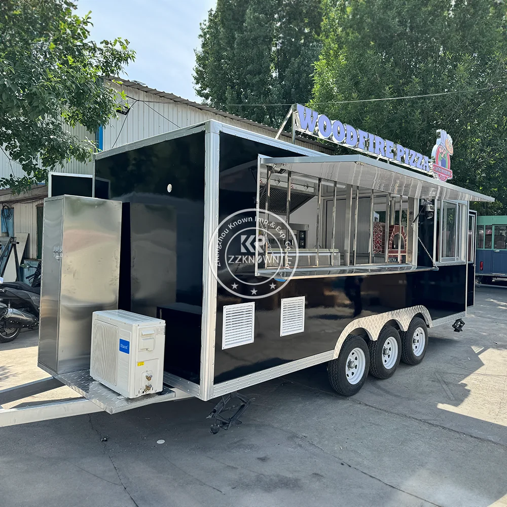 2024 US Standard Mobile Bar Trailers Multi-function Food Boutique Cinema Wedding Flower Cart Mobile Stage Trailer