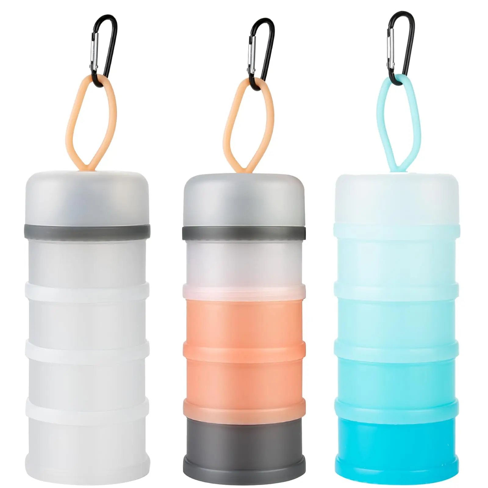 Protein Powder Storage Container Stackable Formula Dispenser Powder Travel Container Milk Powder Container for Workout Fitness
