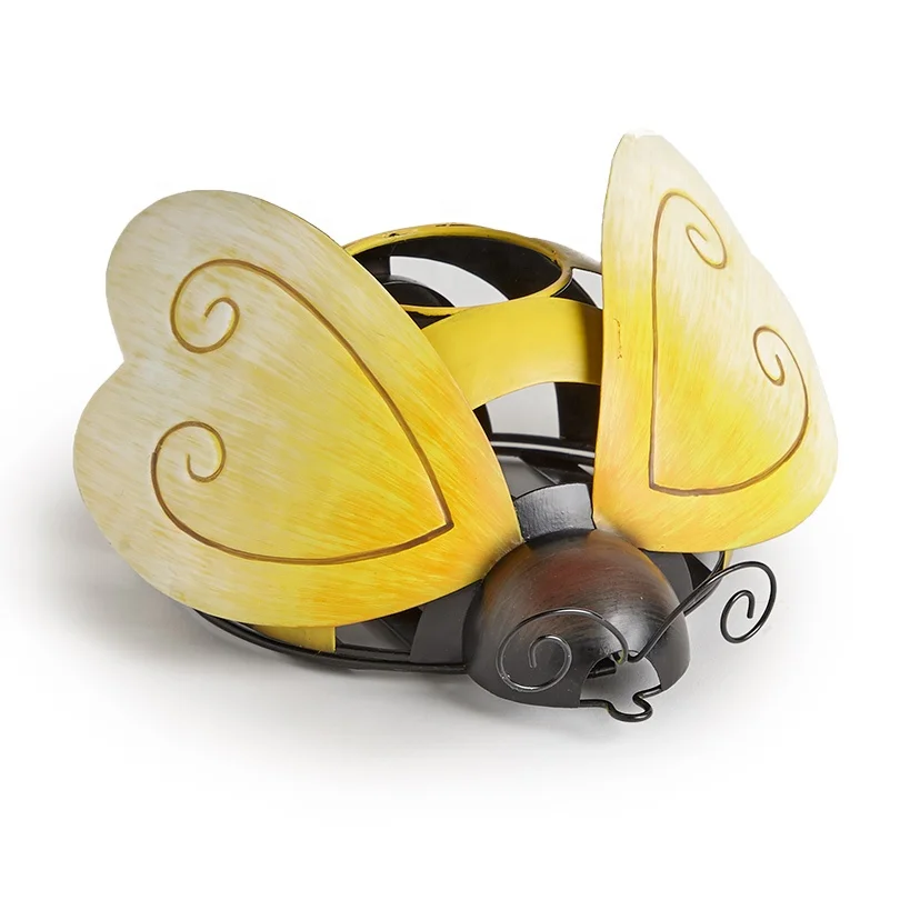 New Style Critter Candleholders Metal Bee Butterfly Ladybug Candle Holder For Use Only with LED tea