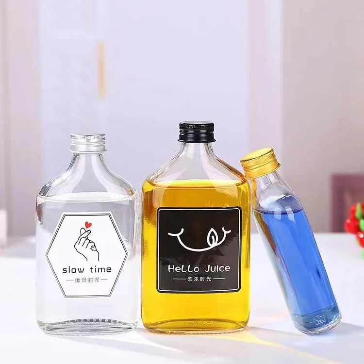 250 500 ml French Square Cold Brew Coffee Beverage Drinking Boba Juice Glass Smoothie Bottle For Milk Tea