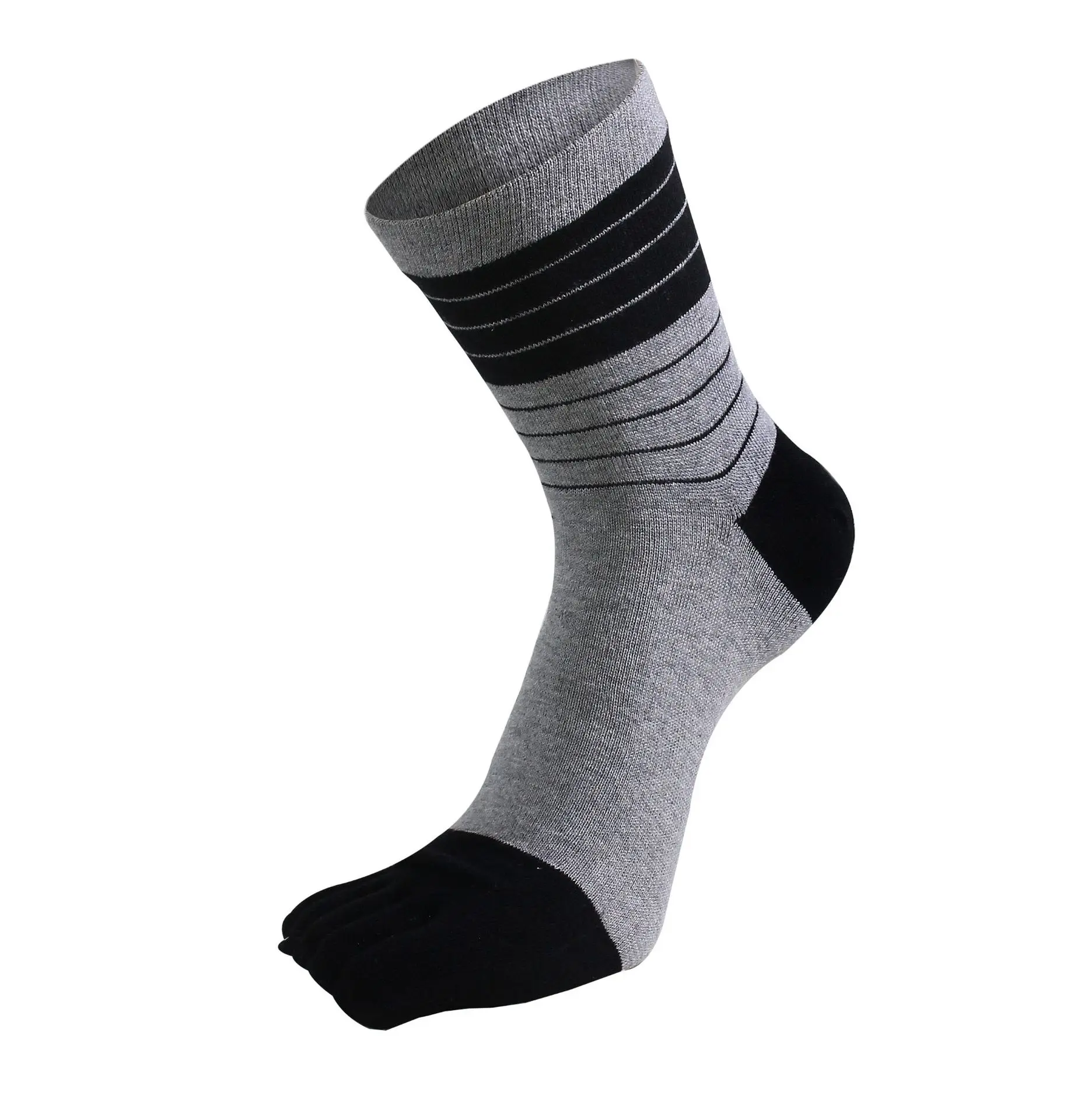 New Five Finger Socks For Man Combed Cotton Colorful Breathable Sweat Deodorant Antibacterial Fashion Sport Socks With Toes