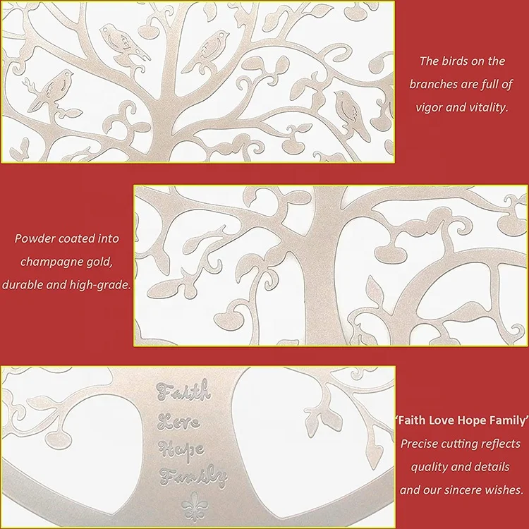 Sacred Geometry Spiritual Wooden Wall Decoration Laser Cut Wood Tree of Life Sculpture