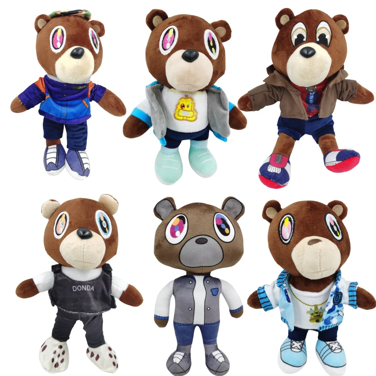 26CM Kanye West Teddy Bear Plush Doll Stuffed Animals Dropout Bear Gifts and Decoration