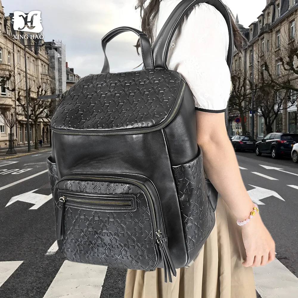 Custom mommy diaper stroller organizer storage backpack leather diaper bags for mom and baby