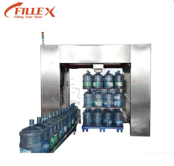 Automatic palletizing machine for 5 gallon barrel water filling line