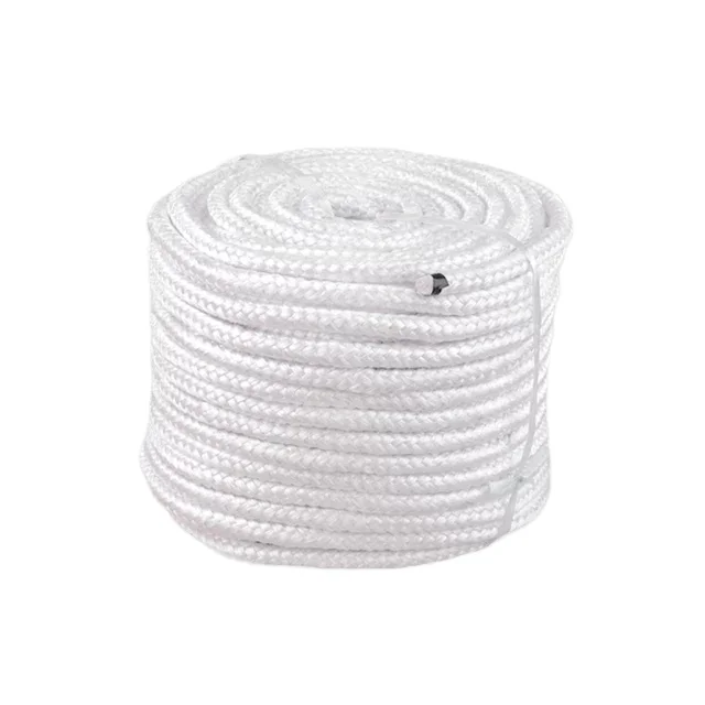 Hot sale fiber glass braided round packing rope heat resistant rope stove glass fiber rope