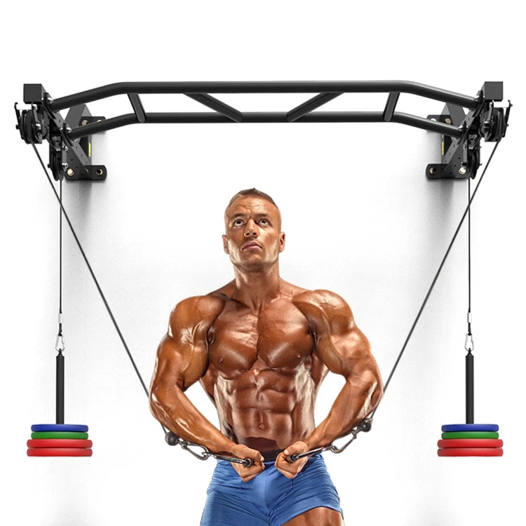Multifunction strength training pulley block single parallel bars wall mounted Pull up bar Home gym fitness equipment