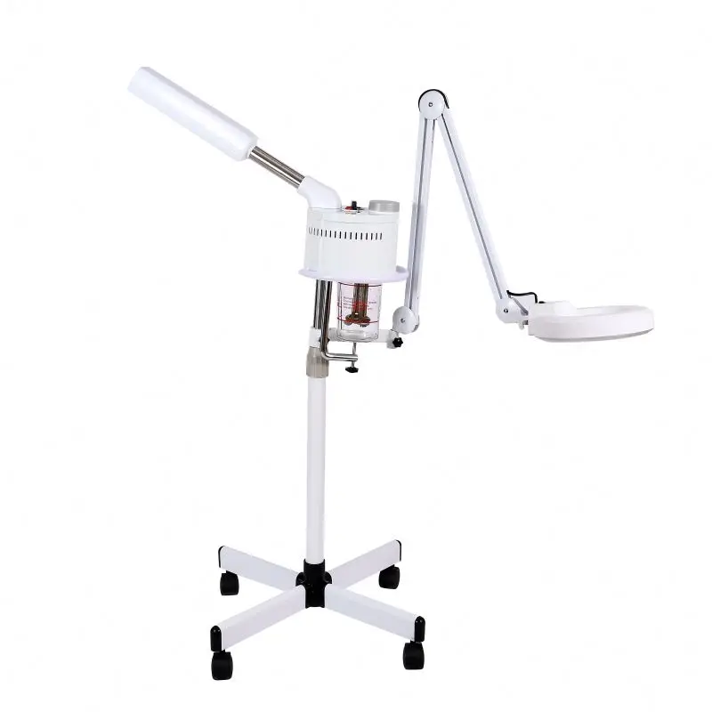 LED lamp magnifier Facial Steamer Vaporizer Beauty Skin Care Tools spray cosmetology instrument 2 in 1