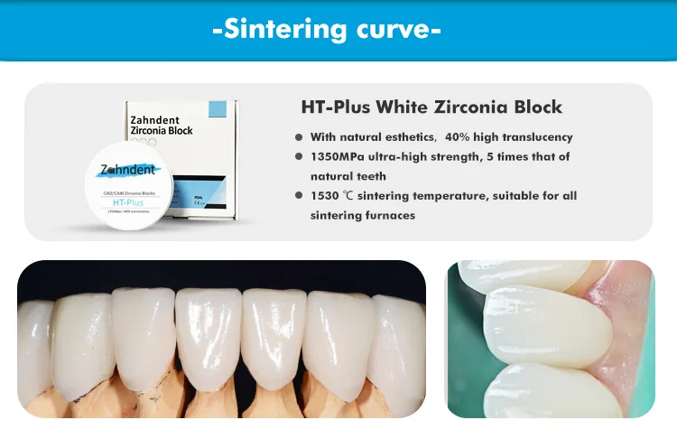 Zahndent HT Zirconia Dental Block High Strength Zircon Zahn Systrem Crown and Bridge Zirconia Disk Dental Lab