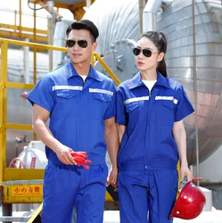 Wholesale short sleeve work clothes uniform unisex clothing work clothes T shirt+ pants working suit