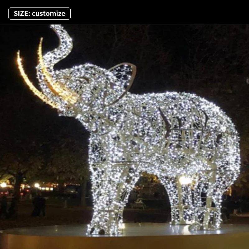 Custom Design Christmas Outdoor Light Show Street Motif Deer Motif Light Outdoor Christmas Decoration Carriage Motif Lights