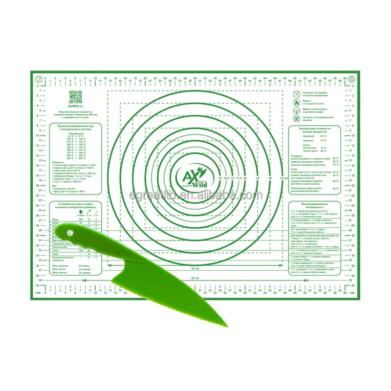 Silicone Pastry Mat Silicone Baking Mat Liners Pizza Dough Maker Pastry Rolling Dough Pastry Mat With Scale