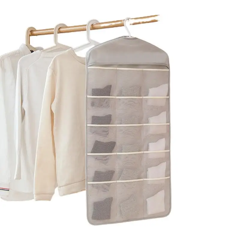 Storage Bag Hanging Bag Wardrobe 16 Compartment Closet Storage Door Underwear Socks Wall Hanging Storage Hanging Bag