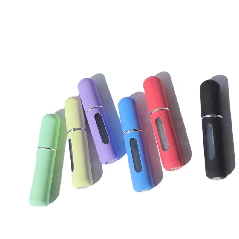 Ready To Ship Free Sample 1piece 5ml Mini Portable Pocket Perfume Spray Atomizer Bottle Mix Colors