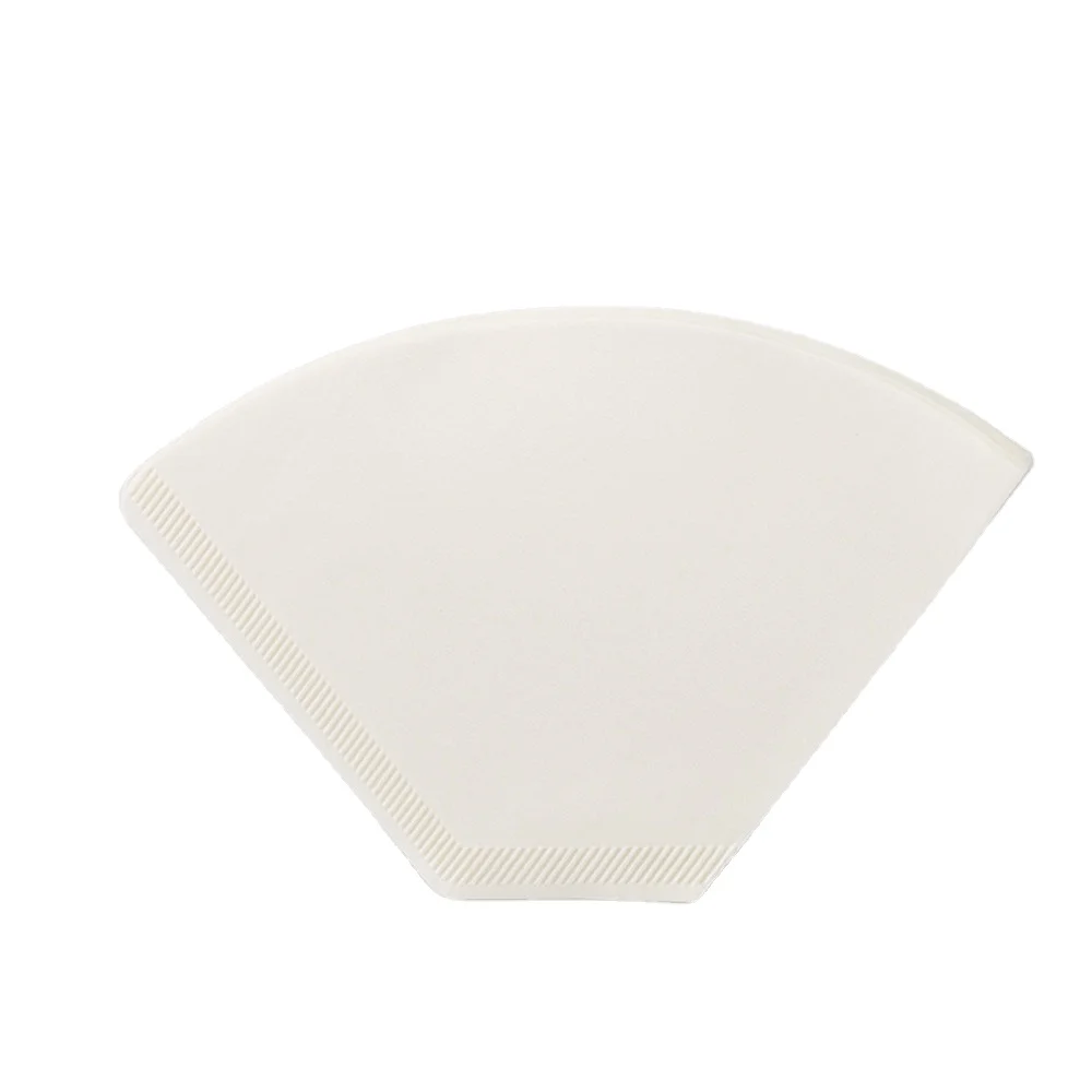 coffee filter paper con filter roll 101 fan shape white color