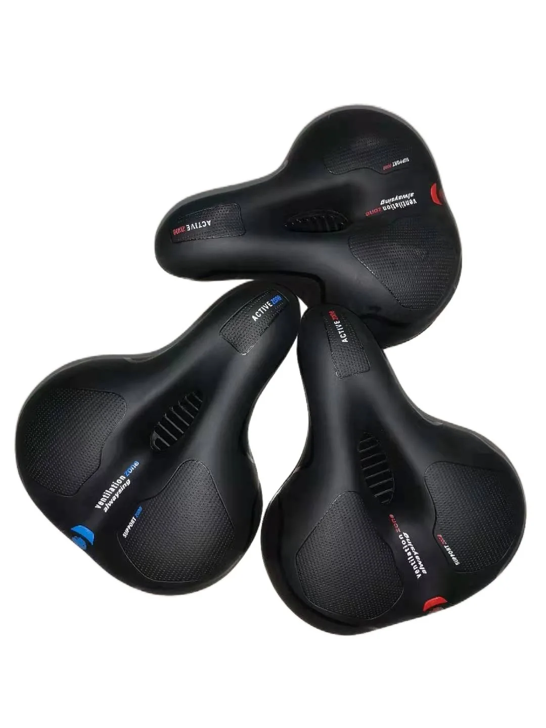 Hot Sale Road bike saddle with reflective strip Waterproof comfortable pu mountain bicycle seat shock absorption