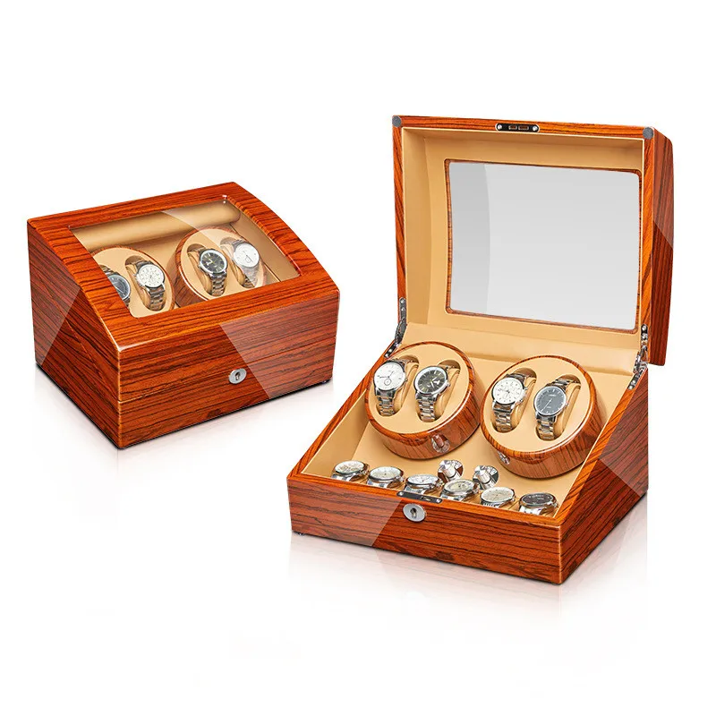 High End Automatic Watch Winder Mechanical Watch Rotation 4+6 watch box case