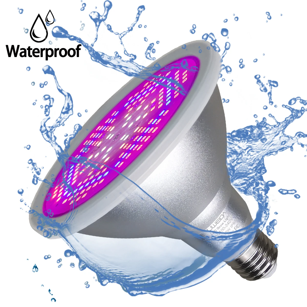 LIWEIDA E26/E27 Full Spectrum Plant Light Bulb with 180 LEDs for Indoor Plants Greenhouse Replace Traditional 100W Grow Light