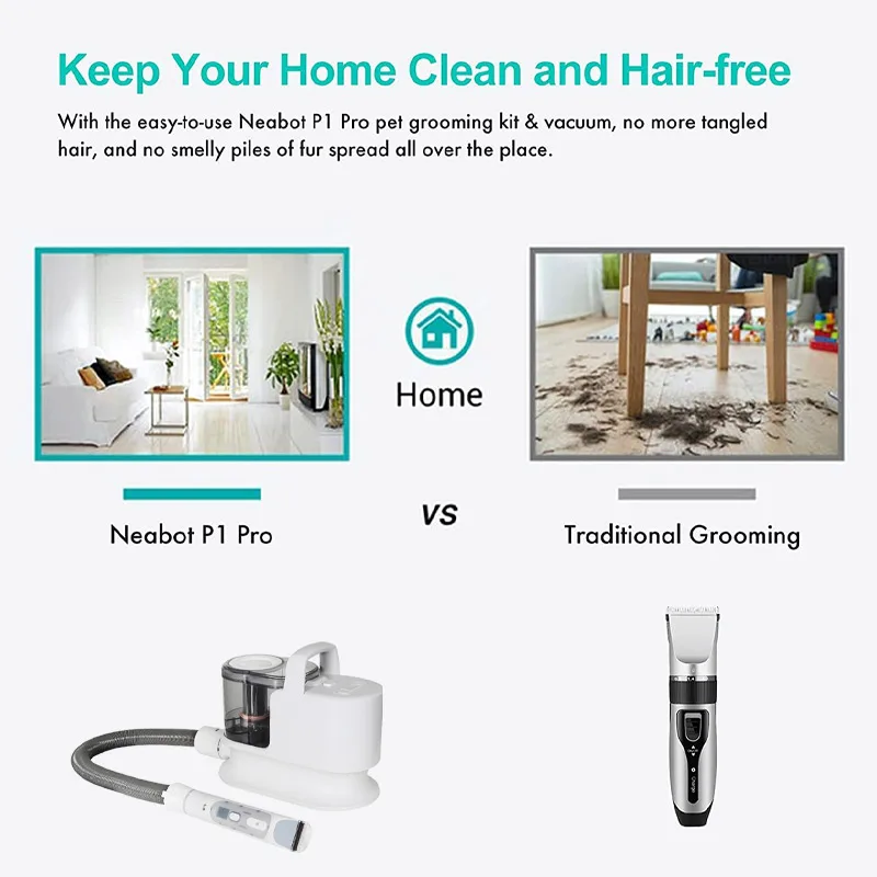 Hot Selling 5 IN 1 Professional dog hair vacuum 5 in 1 attachments dog blow dryer for dog hair cutting machine