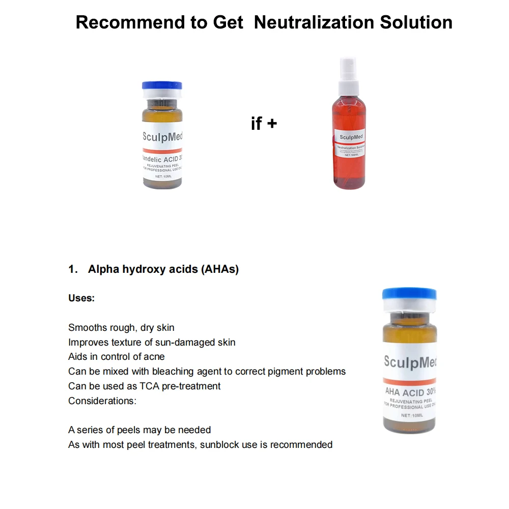 Mandelic Acid 30% 10ml Professional Skin Peel Aha Bha Pha Chemical Peel Serum For Face Body