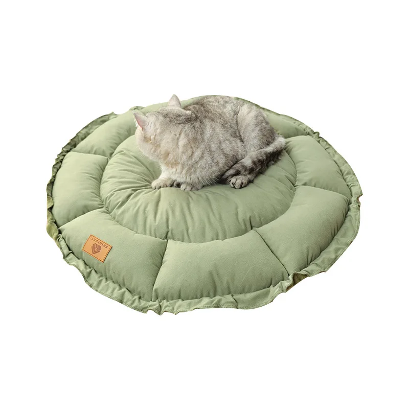 High Quality Soft Plush Round Thickened Pet Non-slip Warm Sofa Dog Pet Bed for Sleeping