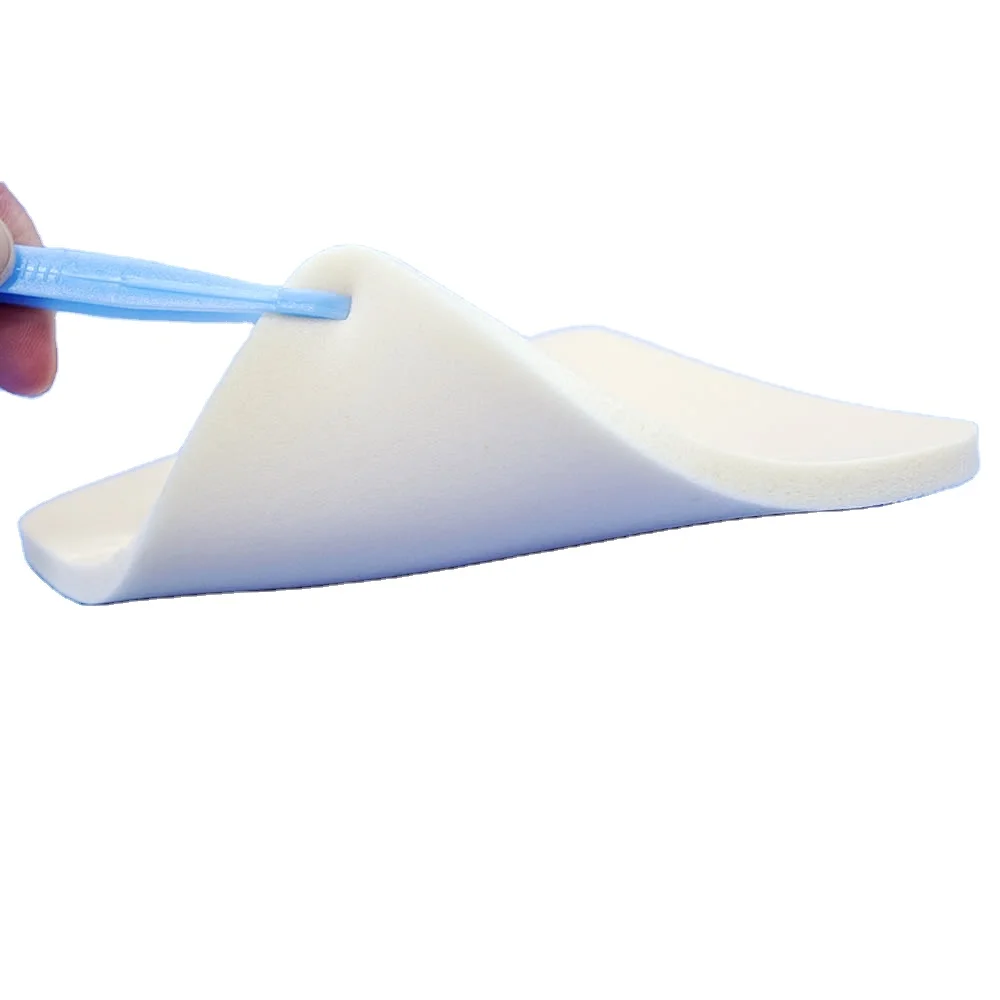 
Wholesale Highly Absorbent Non-asherent Silicone Foam Wound Dressing , Laminated with PU Film 