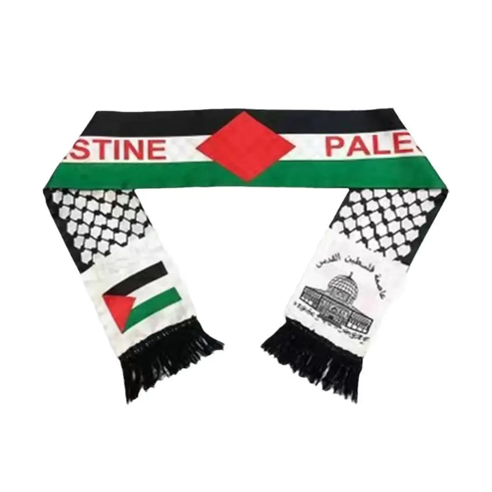 Hot selling custom double-sided printing indoor and outdoor customized Palestinian flag and scarf