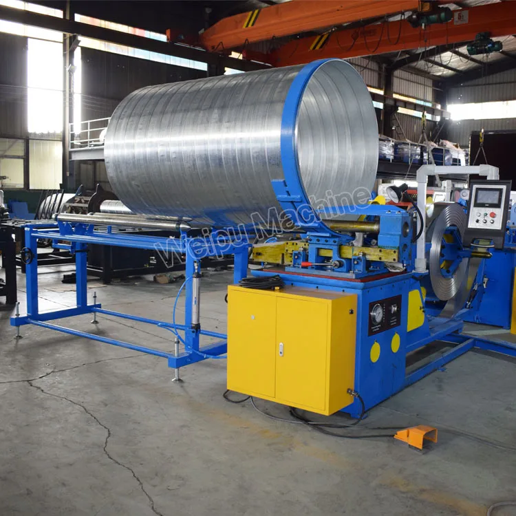 China Low Price Air Duct Making Fixed Mold Type Spiral Pipe Forming Machine From WEIPU