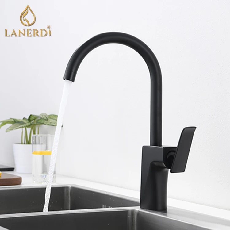 modern german style 7 number matt black kitchen water sink faucet mixer tap taps