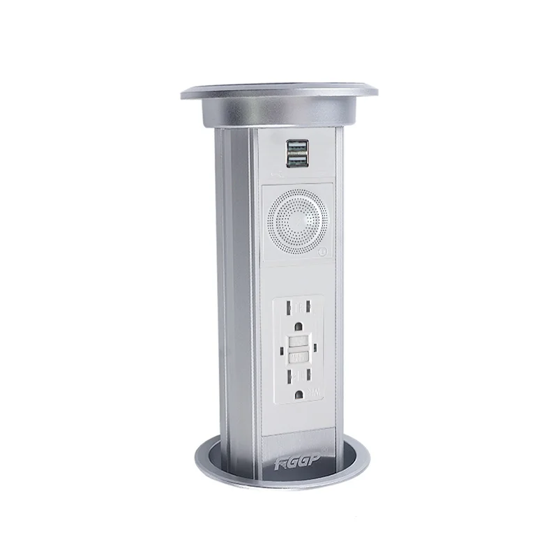 American Smart automatic motorized Pop Up outlet  Power Tower Outlet wifi wireless charger/ tower socket US standard
