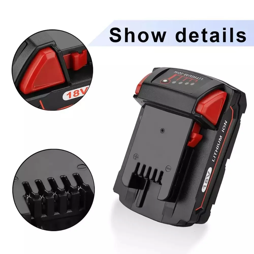 Factory M18 48-11-1820 Compact 18V 2.0 Amp Hour Red Lithium Ion Battery for Milwaukee M18 Cordless Power Tools