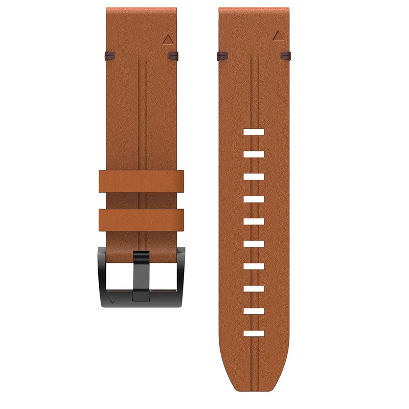 RYB 20mm 22mm 26mm Luxury Vintage Genuine Leather Watch Band Strap for Garmin Forerunner 935 945 955 Fenix 7 6 5 epix Gen 2