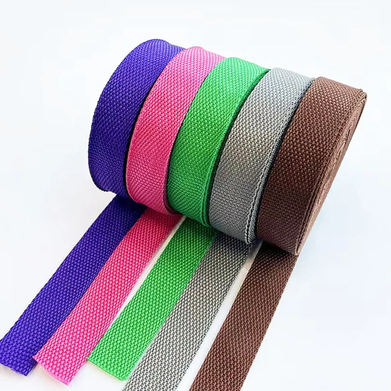 Woven Belt PP Polypropylene Plain Ribbed Belt Bag Accessories Polyester 900D Imitation Nylon Schoolbag Wrap Strap