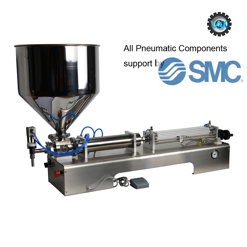 Accurate simple long serve life OEM volumetric dosing small pneumatic piston Yogurt pouch semi auto filling machine