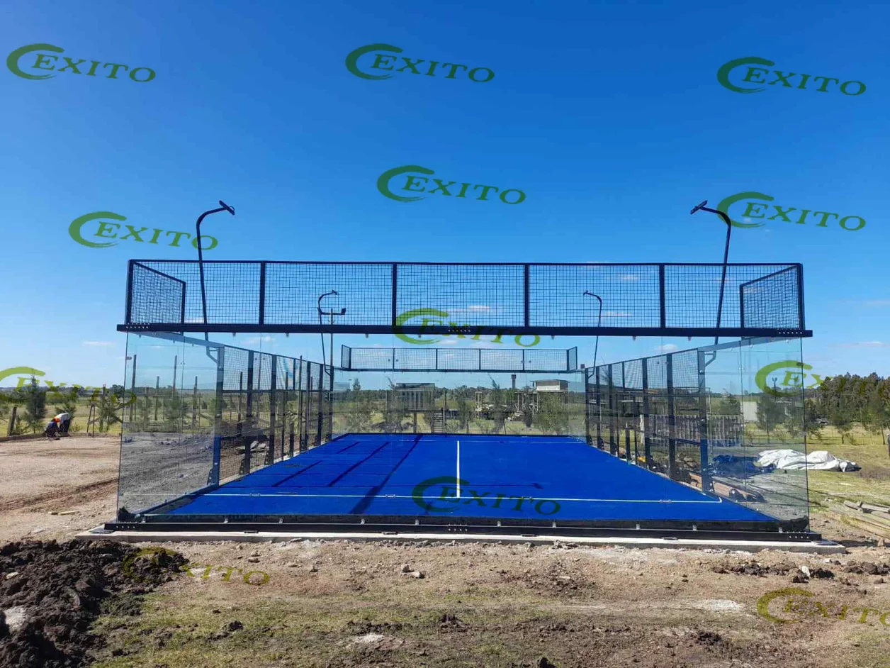 2024 Good Price Panoramic Paddle Tennis Court Without Corner Indoor & Outdoor Padel Tennis Court