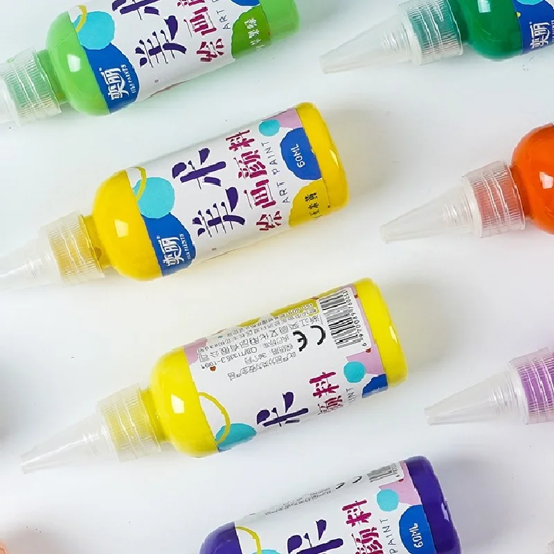 Water Based Colours Paints Factory Supplies 60 ML Pointed Mouth Bottle Acrylic Paint
