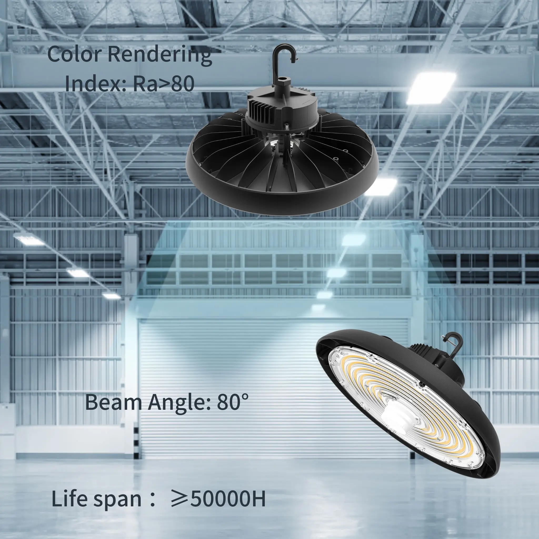 dlc listed 100w 150w 200w 240w 300w cct power adjustable industrial warehouse gymnasium lighting fixture led high bay light