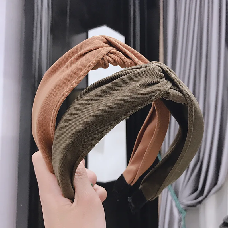 Fengshang Wholesale Korea Fashion Women Hair Accessories Head Band Women Fabric Tie Knot Headband For Girls